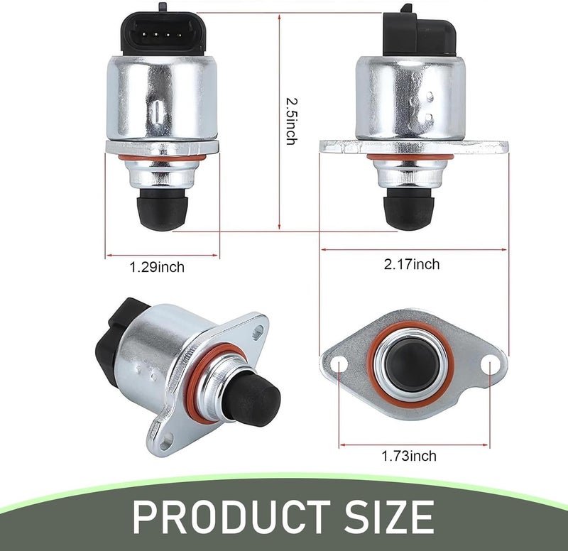 DYEKNEE Pack-2 Car Idle Speed Control Valve Sensor + Throttle Position Sensor Kit, Standard Replacement 17113625 17113598, Compatible with GM Buick Cadillac Chevrolet Pontiac (Silver & Black) - Image 3